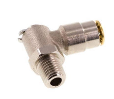 4mm x M 8 x 1 (conical) 90 graden L-verbinding Messing Insteekfitting Buitendraad DraaibaarHoge Druk NBR