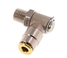 4mm x M 8 x 1 (conical) 90 graden L-verbinding Messing Insteekfitting Buitendraad DraaibaarHoge Druk NBR