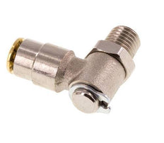 4mm x M 8 x 1 (conical) 90 graden L-verbinding Messing Insteekfitting Buitendraad DraaibaarHoge Druk NBR