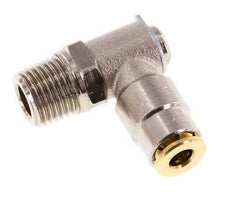 4mm x M 10 x 1 (conical) 90 graden L-verbinding Messing Insteekfitting Buitendraad DraaibaarHoge Druk NBR