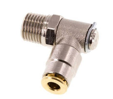 4mm x M 10 x 1 (conical) 90 graden L-verbinding Messing Insteekfitting Buitendraad DraaibaarHoge Druk NBR