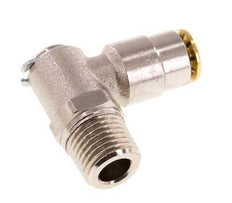 4mm x M 10 x 1 (conical) 90 graden L-verbinding Messing Insteekfitting Buitendraad DraaibaarHoge Druk NBR