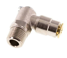 4mm x M 10 x 1 (conical) 90 graden L-verbinding Messing Insteekfitting Buitendraad DraaibaarHoge Druk NBR