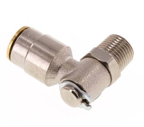 6mm x R1/8'' 90 graden L-verbinding Messing Insteekfitting Buitendraad DraaibaarHoge Druk NBR