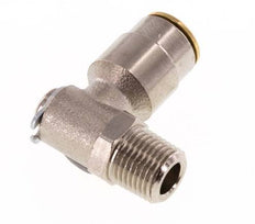 6mm x R1/8'' 90 graden L-verbinding Messing Insteekfitting Buitendraad DraaibaarHoge Druk NBR
