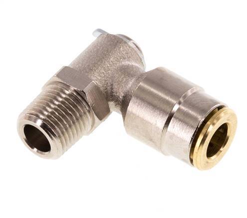 6mm x R1/8'' 90 graden L-verbinding Messing Insteekfitting Buitendraad DraaibaarHoge Druk NBR