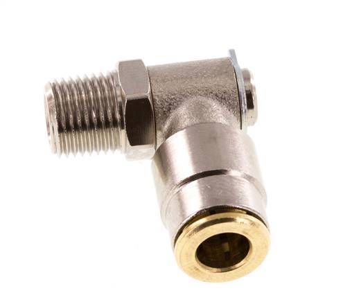 6mm x R1/8'' 90 graden L-verbinding Messing Insteekfitting Buitendraad DraaibaarHoge Druk NBR