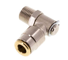 6mm x R1/8'' 90 graden L-verbinding Messing Insteekfitting Buitendraad DraaibaarHoge Druk NBR