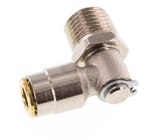 6mm x R1/4'' 90 graden L-verbinding Messing Insteekfitting Buitendraad DraaibaarHoge Druk NBR