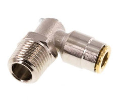 6mm x R1/4'' 90 graden L-verbinding Messing Insteekfitting Buitendraad DraaibaarHoge Druk NBR