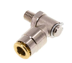 6mm x M 6 (conical) 90 graden L-verbinding Messing Insteekfitting Buitendraad DraaibaarHoge Druk NBR