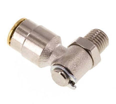 6mm x M 8 x 1 (conical) 90 graden L-verbinding Messing Insteekfitting Buitendraad DraaibaarHoge Druk NBR