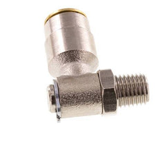 6mm x M 8 x 1 (conical) 90 graden L-verbinding Messing Insteekfitting Buitendraad DraaibaarHoge Druk NBR