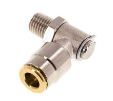 6mm x M 8 x 1 (conical) 90 graden L-verbinding Messing Insteekfitting Buitendraad DraaibaarHoge Druk NBR