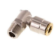 6mm x M 10 x 1 (conical) 90 graden L-verbinding Messing Insteekfitting Buitendraad DraaibaarHoge Druk NBR