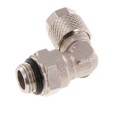 6x4 & G1/8'' Vernikkeld Messing L-Opsteekkoppeling Buitendraad NBR [2 Stuks]