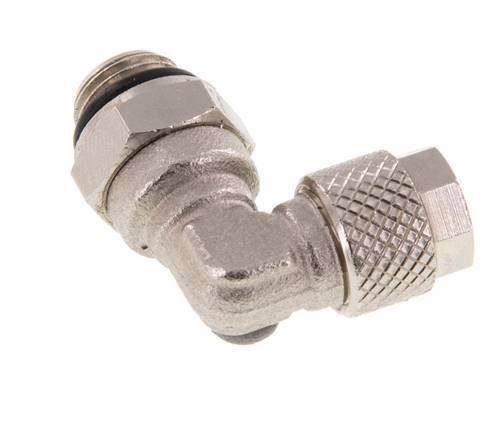 6x4 & G1/8'' Vernikkeld Messing L-Opsteekkoppeling Buitendraad NBR [2 Stuks]