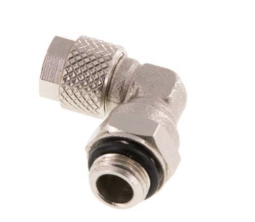 6x4 & G1/8'' Vernikkeld Messing L-Opsteekkoppeling Buitendraad NBR [2 Stuks]