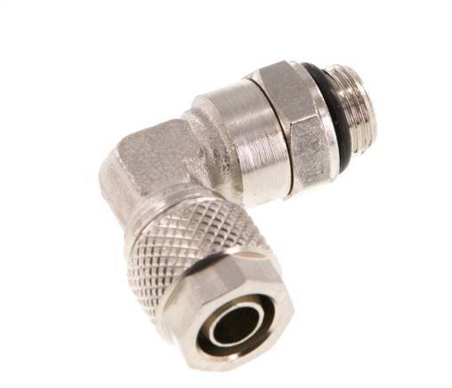 8x6 & G1/8'' Vernikkeld Messing L-Opsteekkoppeling Buitendraad NBR [2 Stuks]