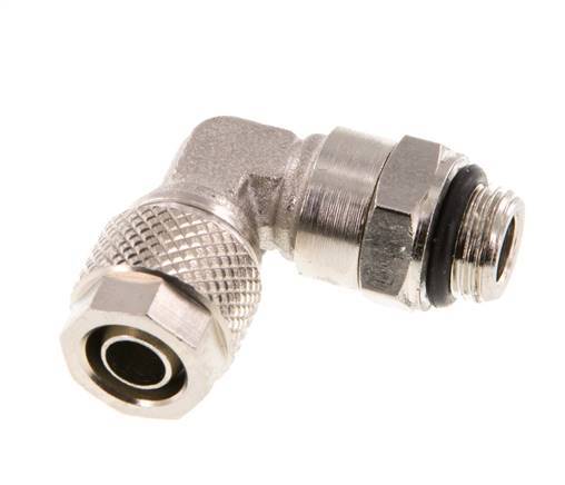 8x6 & G1/8'' Vernikkeld Messing L-Opsteekkoppeling Buitendraad NBR [2 Stuks]