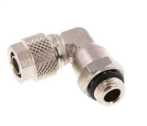 8x6 & G1/8'' Vernikkeld Messing L-Opsteekkoppeling Buitendraad NBR [2 Stuks]