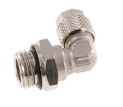6x4 & G1/4'' Vernikkeld Messing L-Opsteekkoppeling Buitendraad NBR [2 Stuks]
