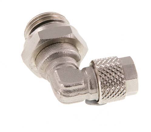 6x4 & G1/4'' Vernikkeld Messing L-Opsteekkoppeling Buitendraad NBR [2 Stuks]