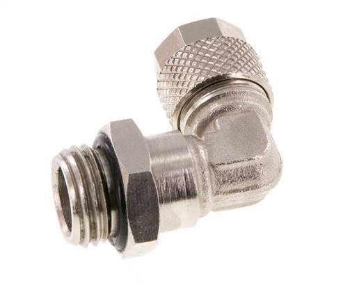 8x6 & G1/4'' Vernikkeld Messing L-Opsteekkoppeling Buitendraad NBR [2 Stuks]