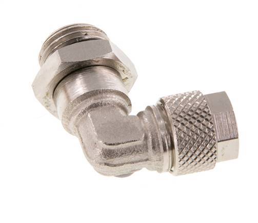 8x6 & G1/4'' Vernikkeld Messing L-Opsteekkoppeling Buitendraad NBR [2 Stuks]