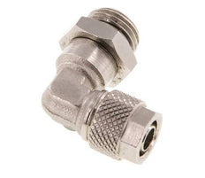 8x6 & G1/4'' Vernikkeld Messing L-Opsteekkoppeling Buitendraad NBR [2 Stuks]
