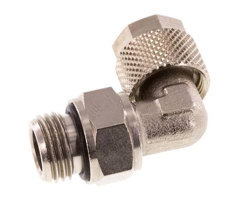 10x8 & G1/4'' Vernikkeld Messing L-Opsteekkoppeling Buitendraad NBR [2 Stuks]