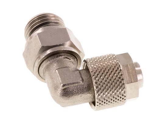 10x8 & G1/4'' Vernikkeld Messing L-Opsteekkoppeling Buitendraad NBR [2 Stuks]