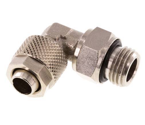 10x8 & G1/4'' Vernikkeld Messing L-Opsteekkoppeling Buitendraad NBR [2 Stuks]