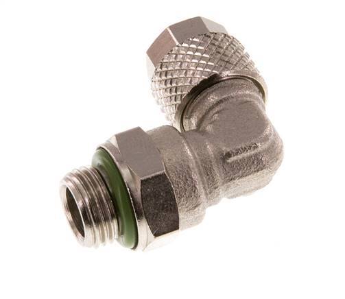 6x4 & G1/8'' Vernikkeld Messing L-Opsteekkoppeling Buitendraad FKM [2 Stuks]