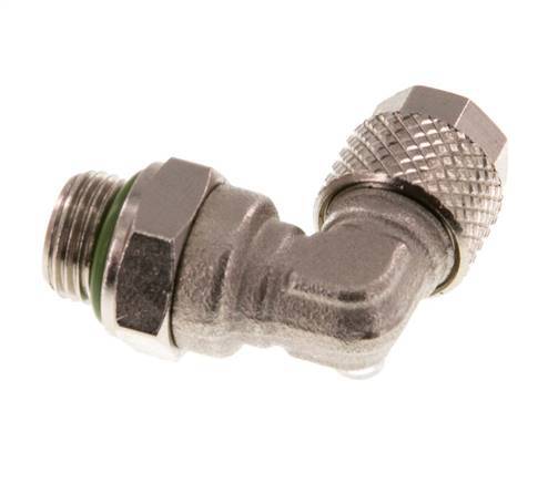 6x4 & G1/8'' Vernikkeld Messing L-Opsteekkoppeling Buitendraad FKM [2 Stuks]