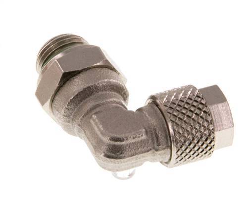 6x4 & G1/8'' Vernikkeld Messing L-Opsteekkoppeling Buitendraad FKM [2 Stuks]