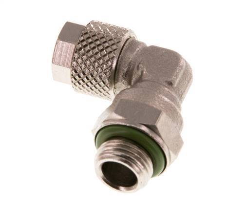 6x4 & G1/8'' Vernikkeld Messing L-Opsteekkoppeling Buitendraad FKM [2 Stuks]