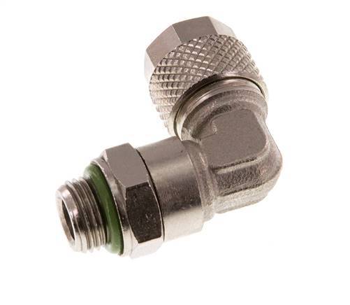8x6 & G1/8'' Vernikkeld Messing L-Opsteekkoppeling Buitendraad FKM [2 Stuks]