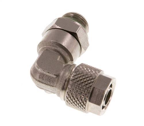 8x6 & G1/8'' Vernikkeld Messing L-Opsteekkoppeling Buitendraad FKM [2 Stuks]
