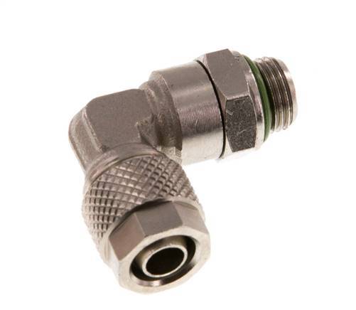 8x6 & G1/8'' Vernikkeld Messing L-Opsteekkoppeling Buitendraad FKM [2 Stuks]