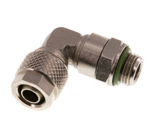 8x6 & G1/8'' Vernikkeld Messing L-Opsteekkoppeling Buitendraad FKM [2 Stuks]