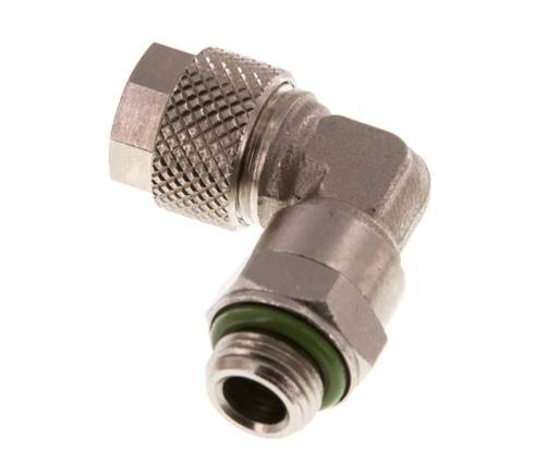 8x6 & G1/8'' Vernikkeld Messing L-Opsteekkoppeling Buitendraad FKM [2 Stuks]