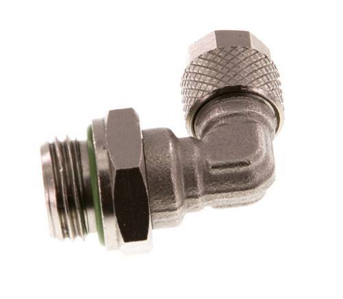 6x4 & G1/4'' Vernikkeld Messing L-Opsteekkoppeling Buitendraad FKM [2 Stuks]