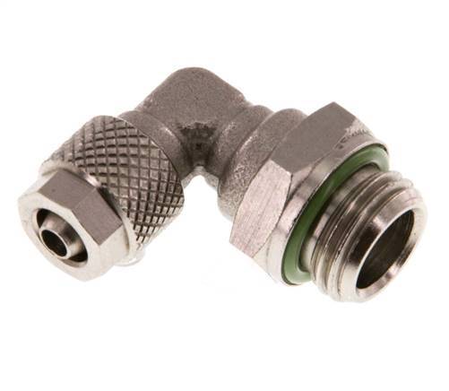 6x4 & G1/4'' Vernikkeld Messing L-Opsteekkoppeling Buitendraad FKM [2 Stuks]