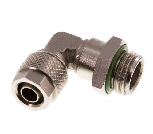 8x6 & G1/4'' Vernikkeld Messing L-Opsteekkoppeling Buitendraad FKM [2 Stuks]