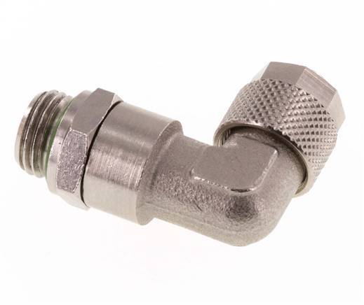 10x8 & G1/4'' Vernikkeld Messing L-Opsteekkoppeling Buitendraad FKM