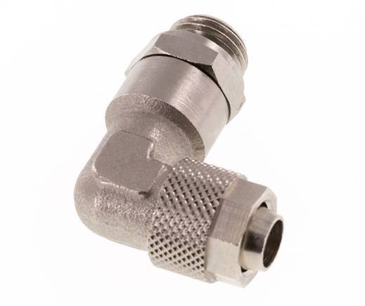 10x8 & G1/4'' Vernikkeld Messing L-Opsteekkoppeling Buitendraad FKM