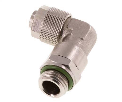 10x8 & G1/4'' Vernikkeld Messing L-Opsteekkoppeling Buitendraad FKM