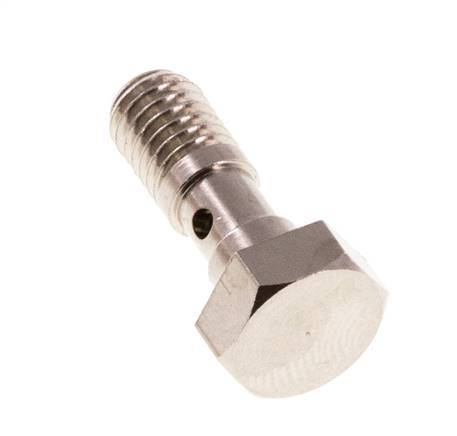 Banjobout 1-weg Vernikkeld Messing M5 Buitendraad 14.5mm [10 Stuks]