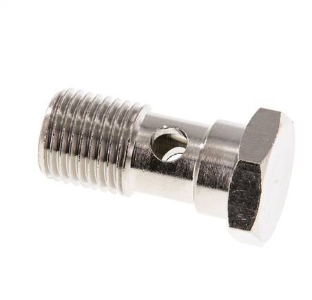 Banjobout 1-weg Vernikkeld Messing G1/4'' Buitendraad 28mm [2 Stuks]